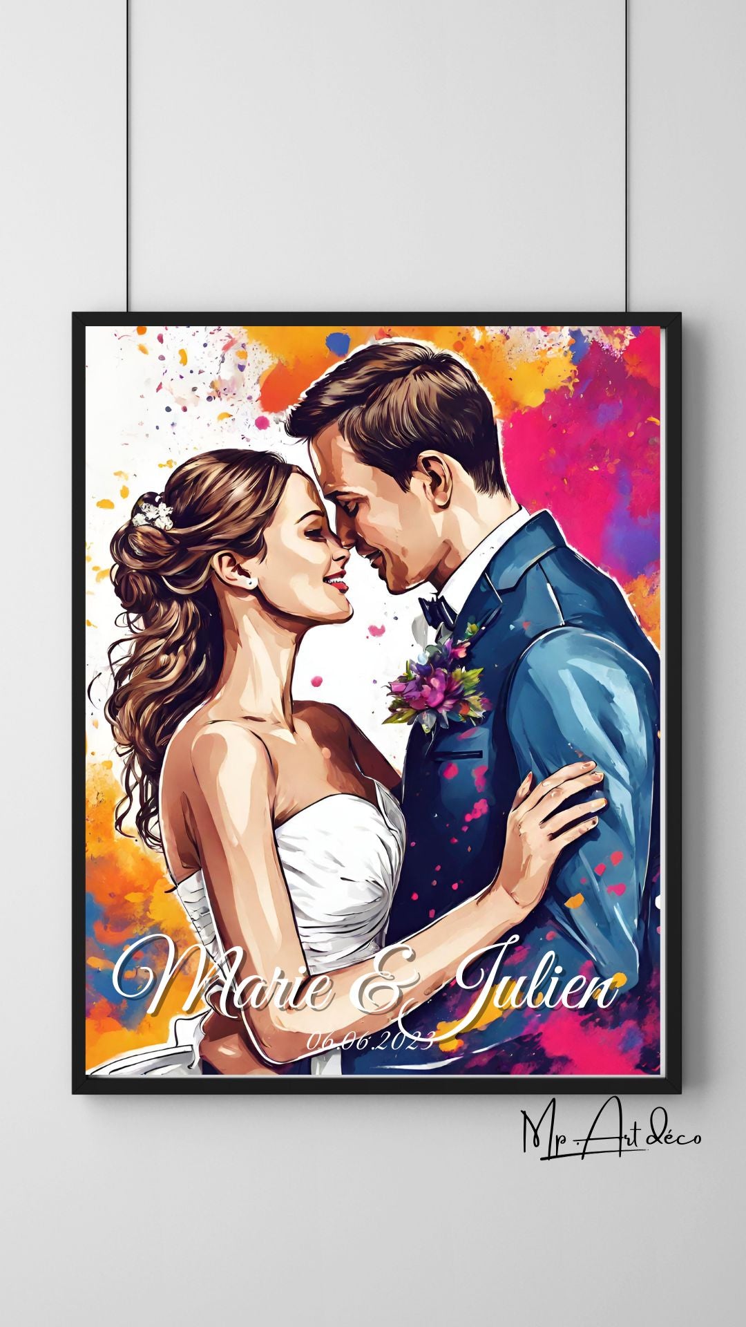 Tableau personnalisé sur toile - Mariage