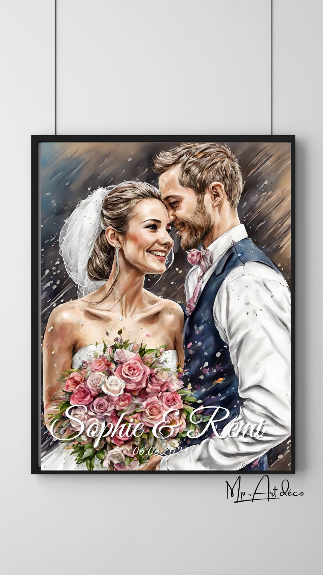 Tableau personnalisé sur toile - Mariage