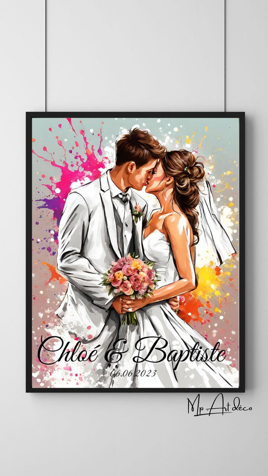 Tableau personnalisé sur toile - Mariage